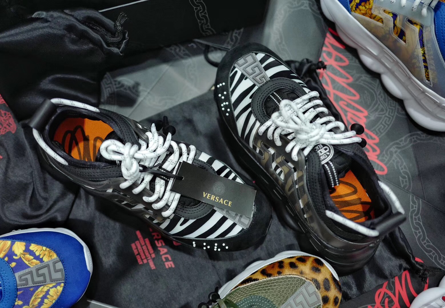 GIÀY Versace Chain Reaction Sneakers