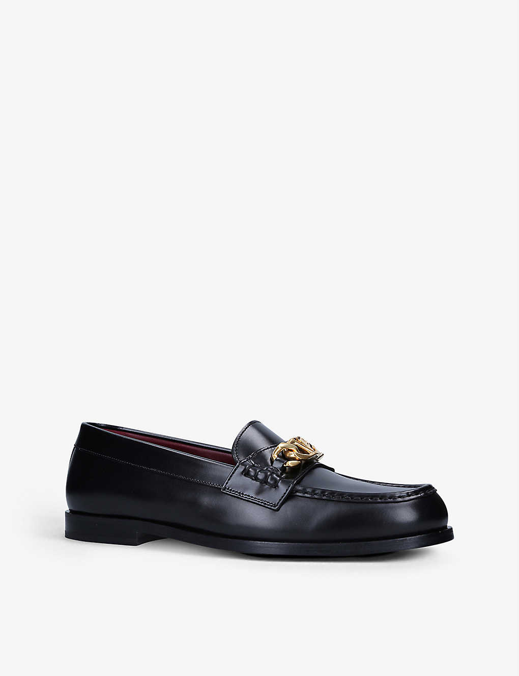 GIÀY VALENTINO GARAVANI Chainlord logo-chain leather loafers