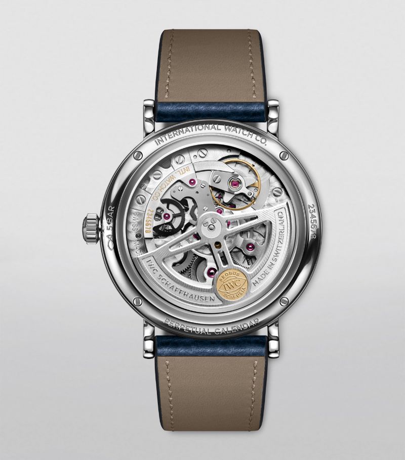 Đồng hồ IWC Stainless Steel Portofino Perpetual Calendar mặt số màu trắng