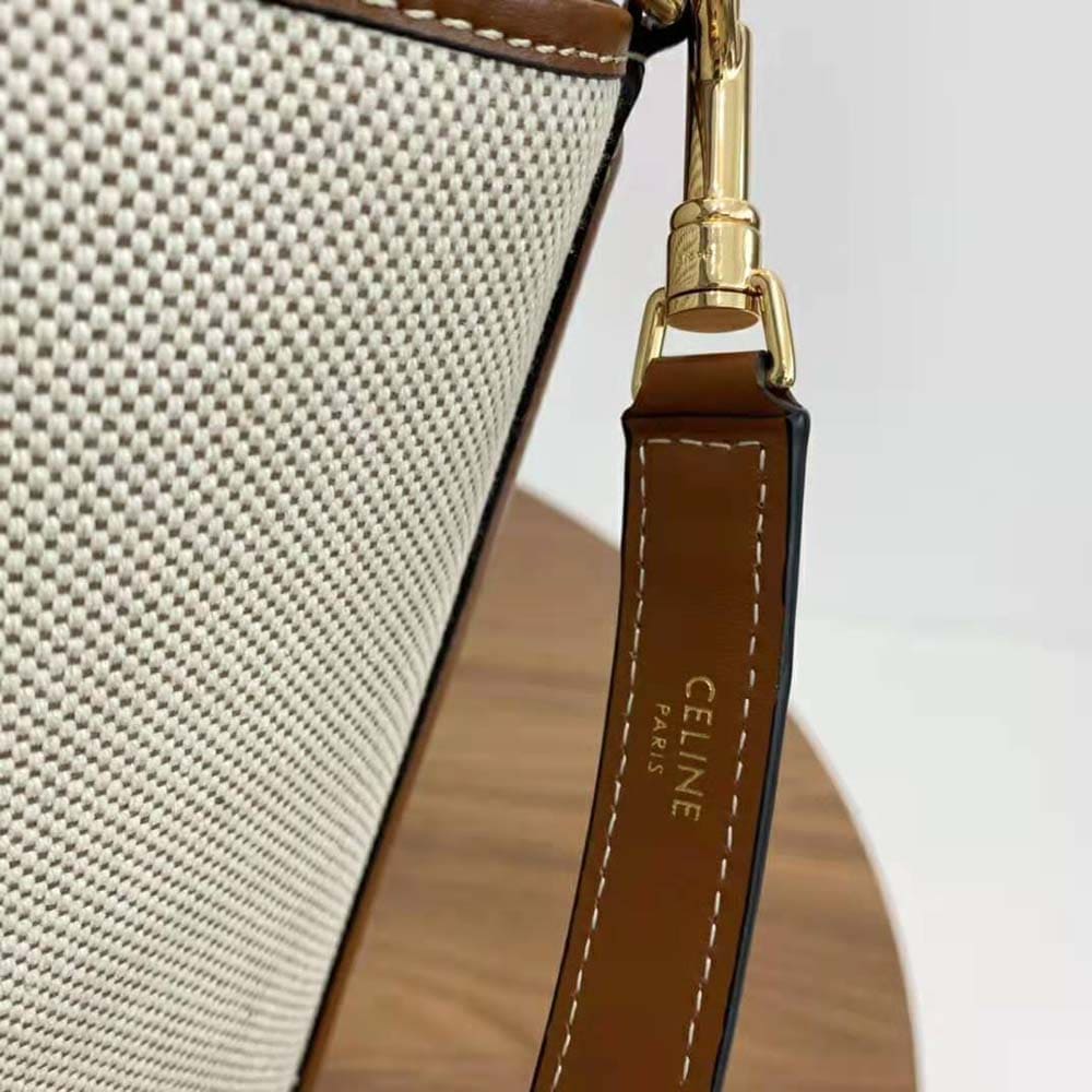 TÚI Celine Women Bucket 16 Bag in Textile and Calfskin