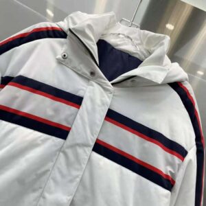 ÁO Dior Women Dioralps Hooded Down Jacket White Three-Tone