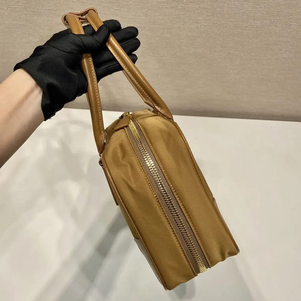 TÚI PRADA Women Re-Edition 1978 Medium Re-Nylon and Saffiano Leather Two-handle Bag-Brown