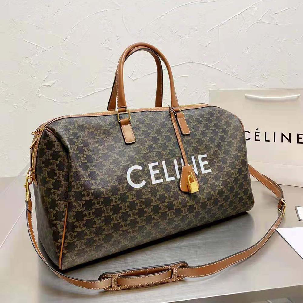 TÚI Celine Large Voyage Bag in Triomphe Canvas with Celine Print