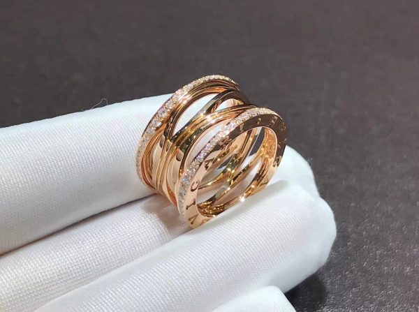 Nhẫn BVLGARI B.zero1 Design Legend vàng hồng 18K