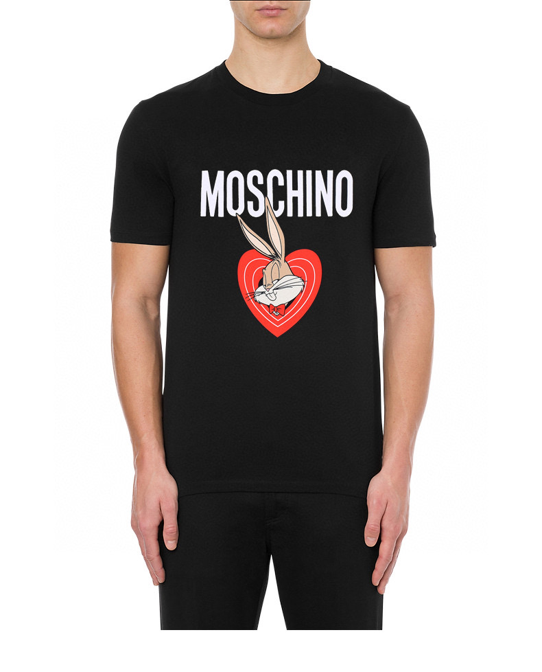 ÁO MOSCHINO print cotton jersey T-shirt