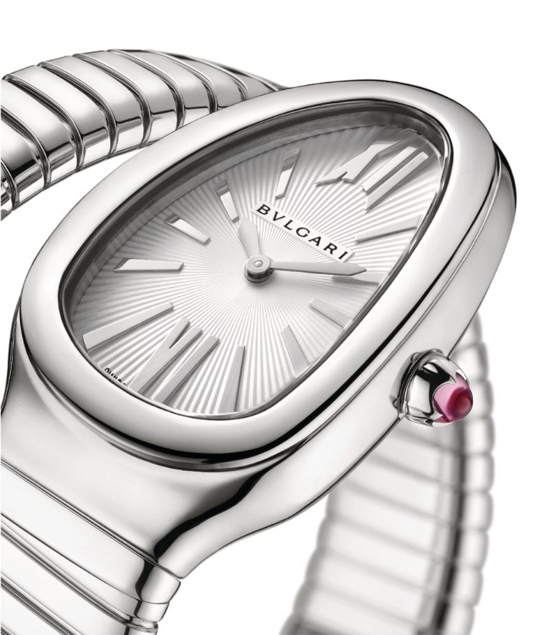 Đồng hồ BVLGARI  Stainless Steel Serpenti Tubogas 35mm mặt số màu trắng