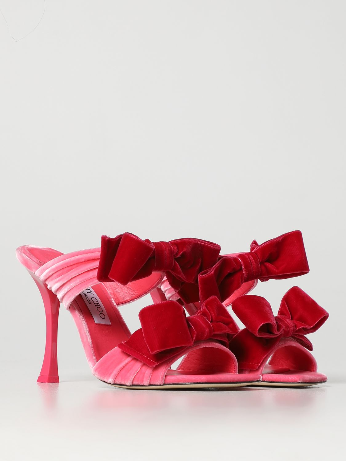 GIÀY JIMMY CHOO Fuchsia heeled sandals shoes