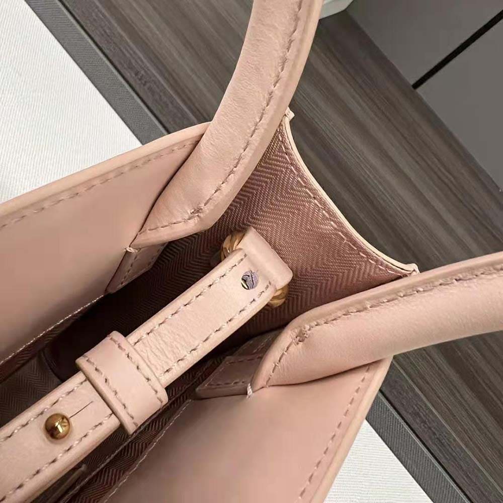 TÚI LOEWE Tote Standard A5 bằng da bê màu hồng