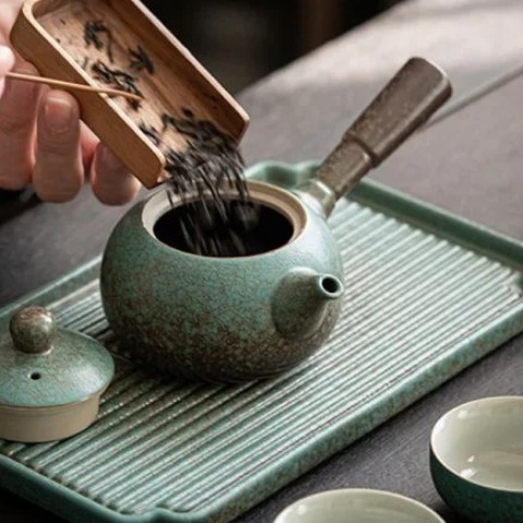Bộ Trà Gốm Xanh Men Cổ
