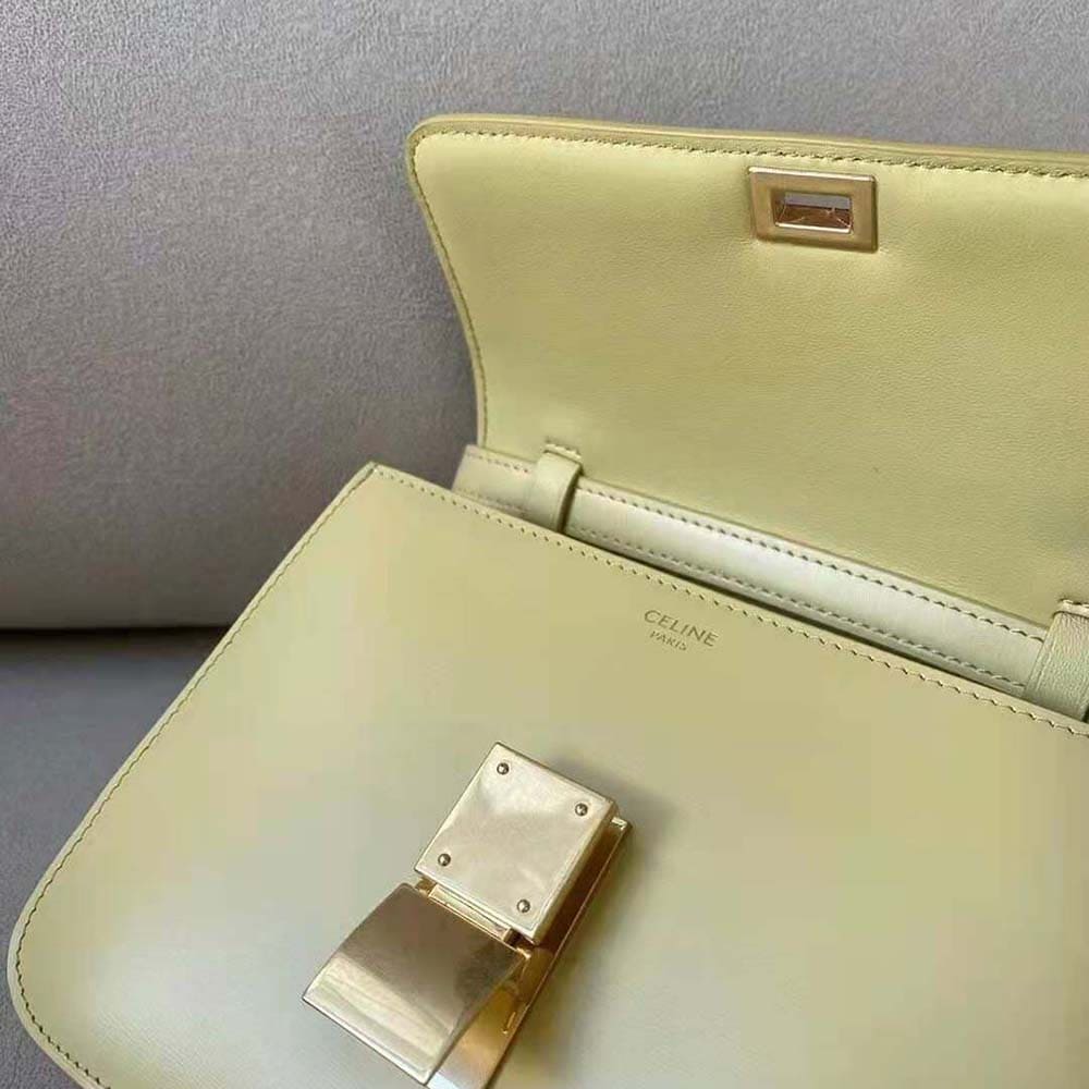 TÚI Celine Women Teen Classic Bag in Box Calfskin-Yellow