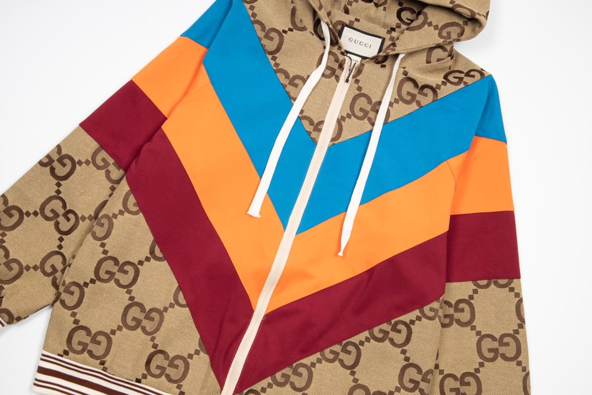 ÁO GUCCI GG Zip Brown Coat