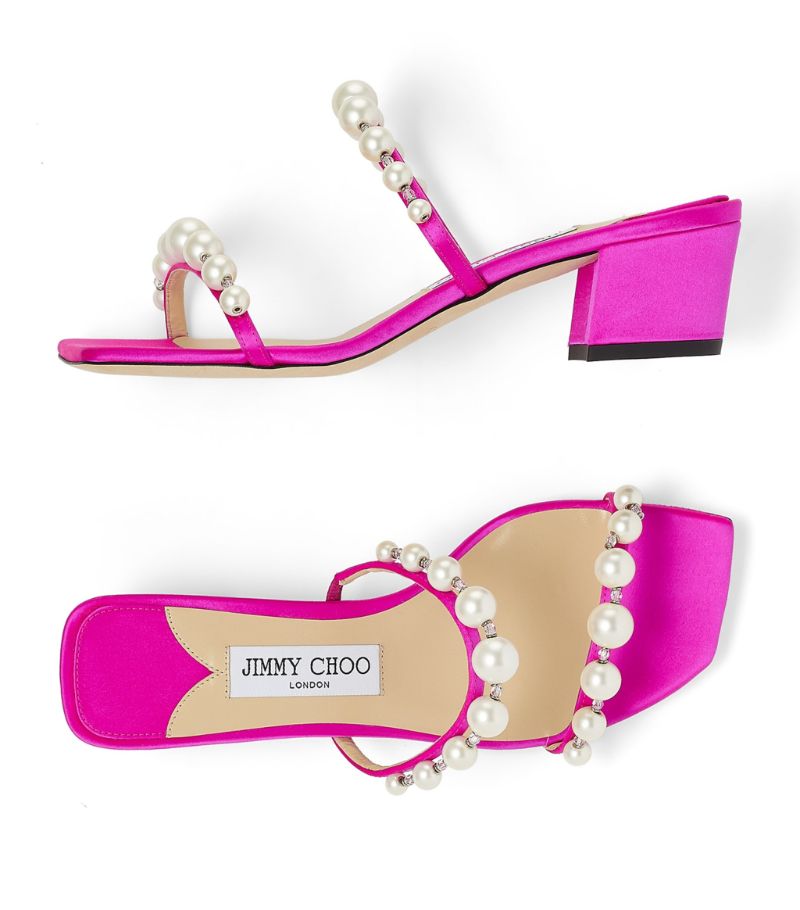 GIÀY JIMMY CHOO  Amara 45 Embellished Mules