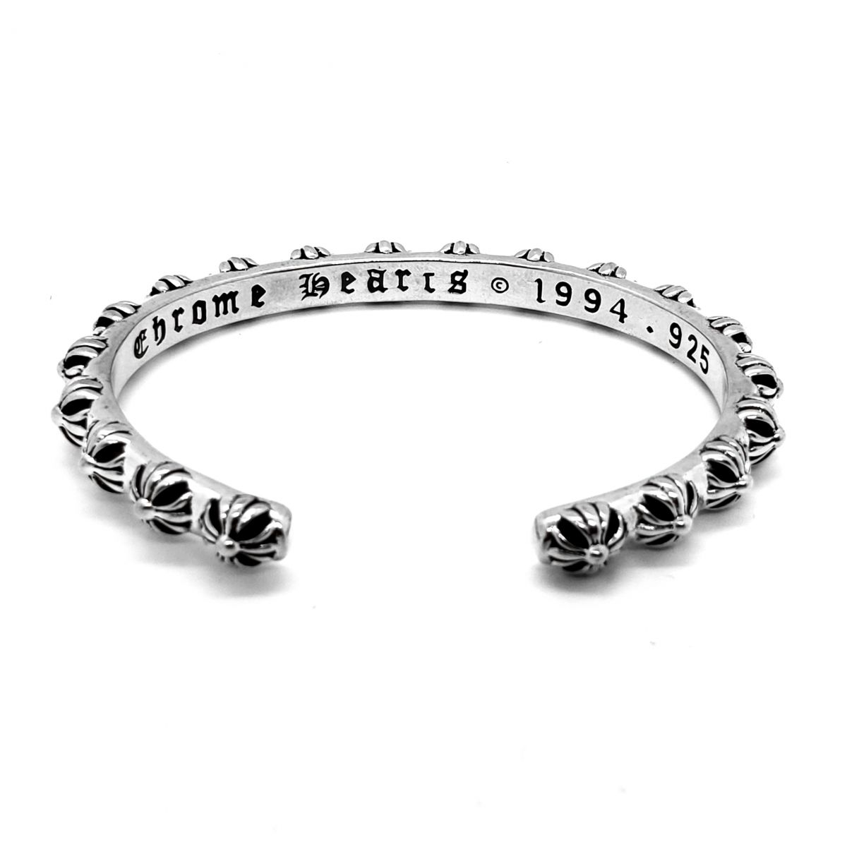 Vòng tay bạc Italia 925 CHROME HEART FLOWER