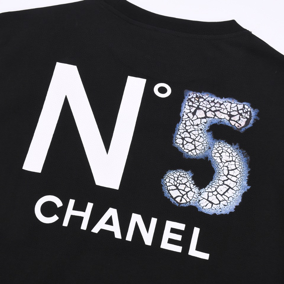 ÁO CHANEL print cotton jersey T-shirt