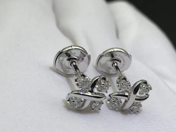 Bông tai Tiffany & Co Schlumberger Lynn vàng trắng 18K