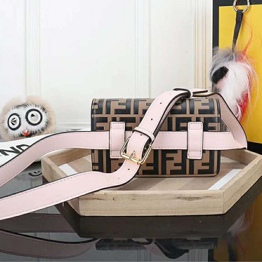 TÚI Fendi Women Belt Bag in Calf Leather-Pink