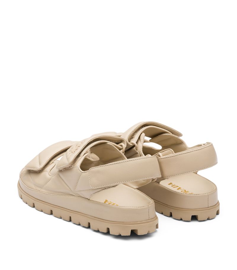 GIÀY PRADA  Padded Leather Slingback Sandals