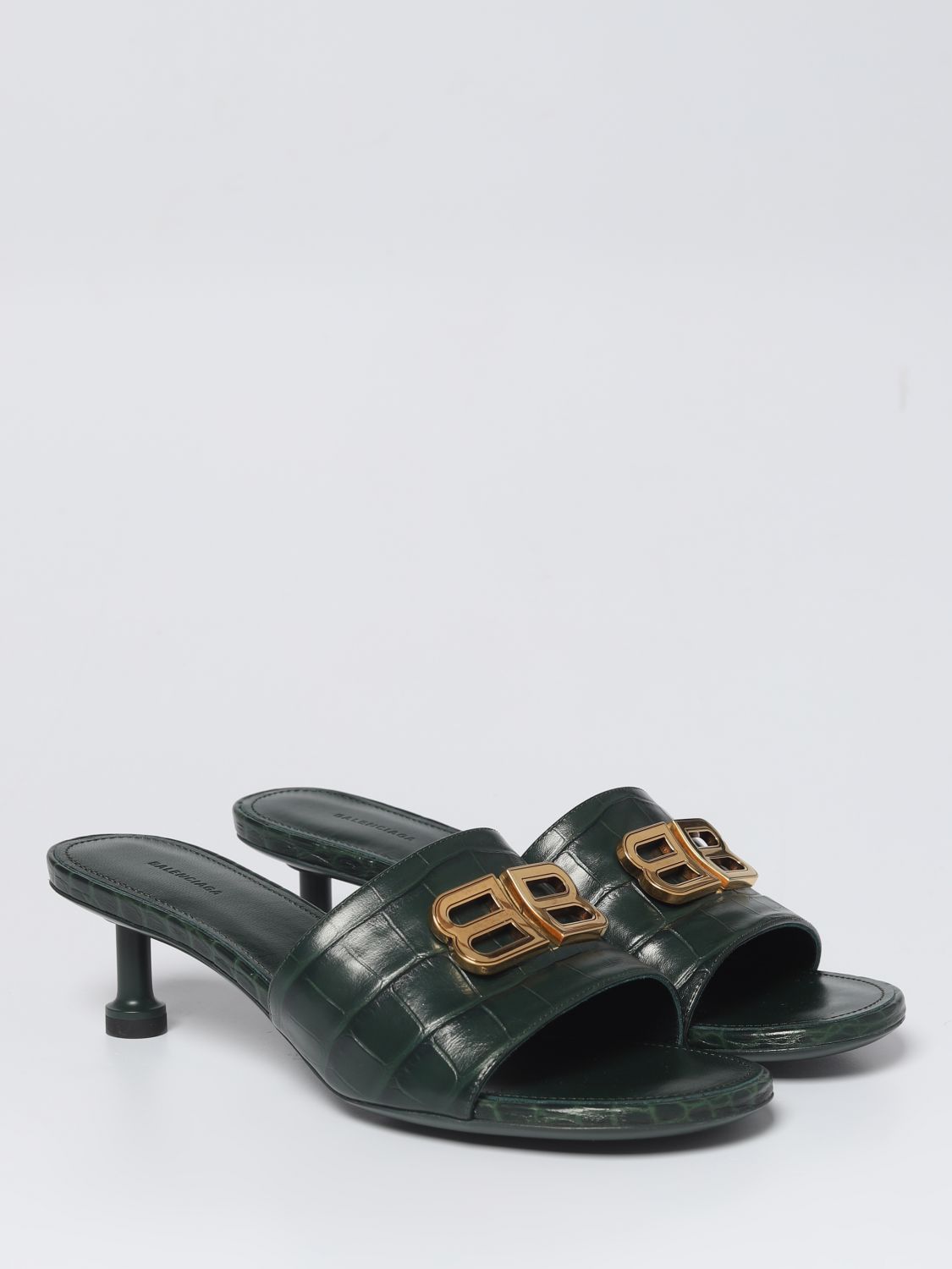 DÉP BALENCIAGA Green heeled sandals shoes