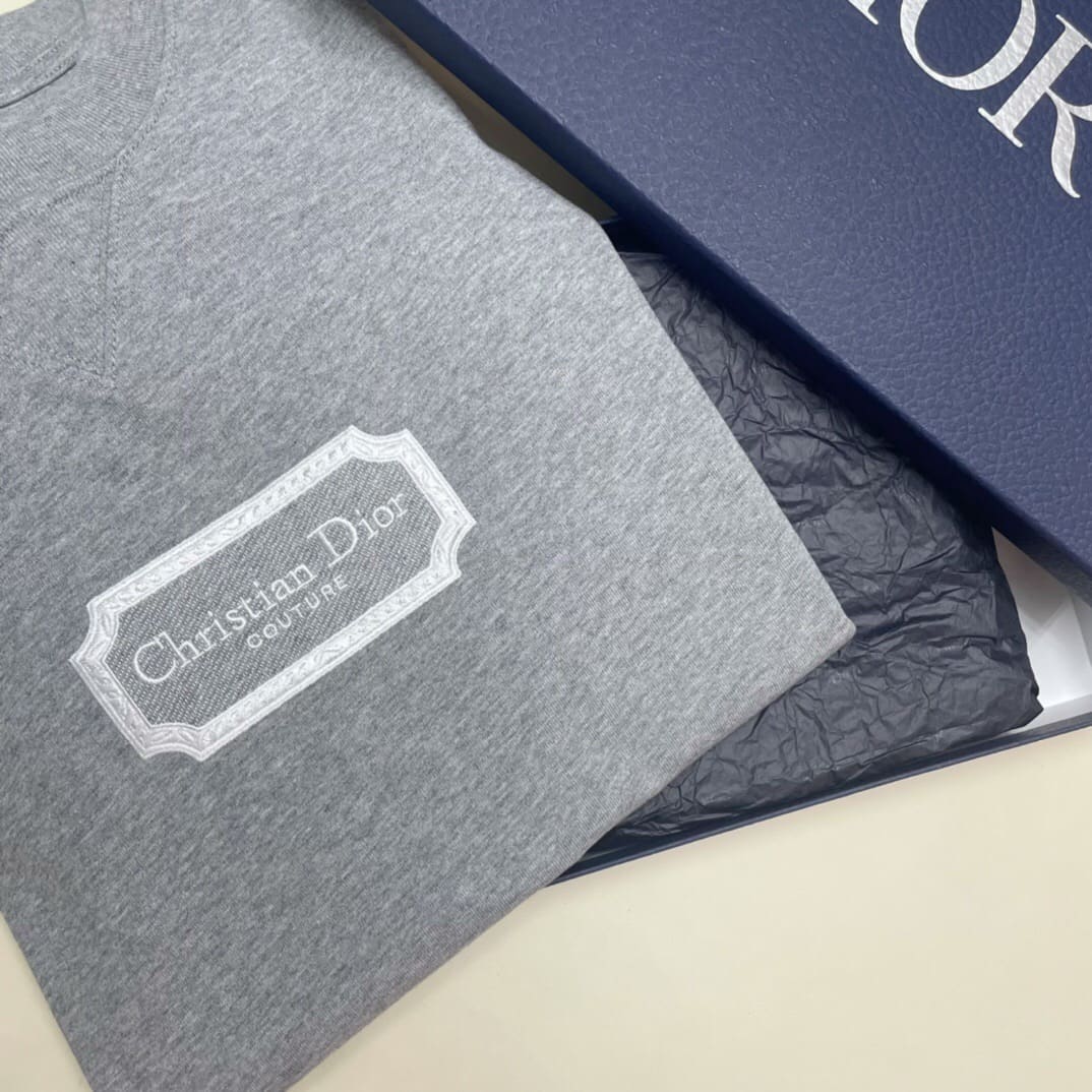 ÁO DIOR T SHIRT MÀU XÁM UNISEX