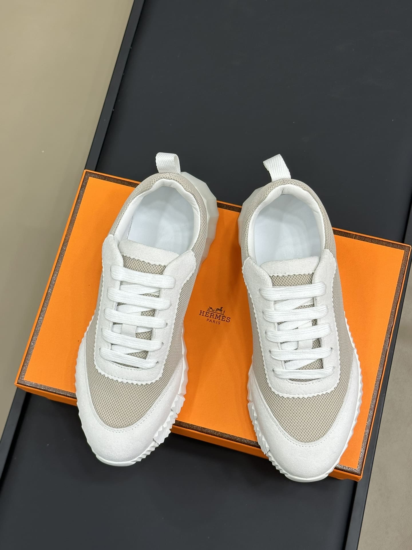 GIÀY HERMES BOUNCING SNEAKER LOW SPORTS GREY