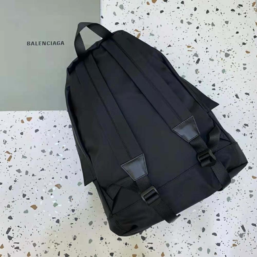 BALO BALENCIAGA Cities Paris Explorer Backpack in Black and White Recycled Nylon