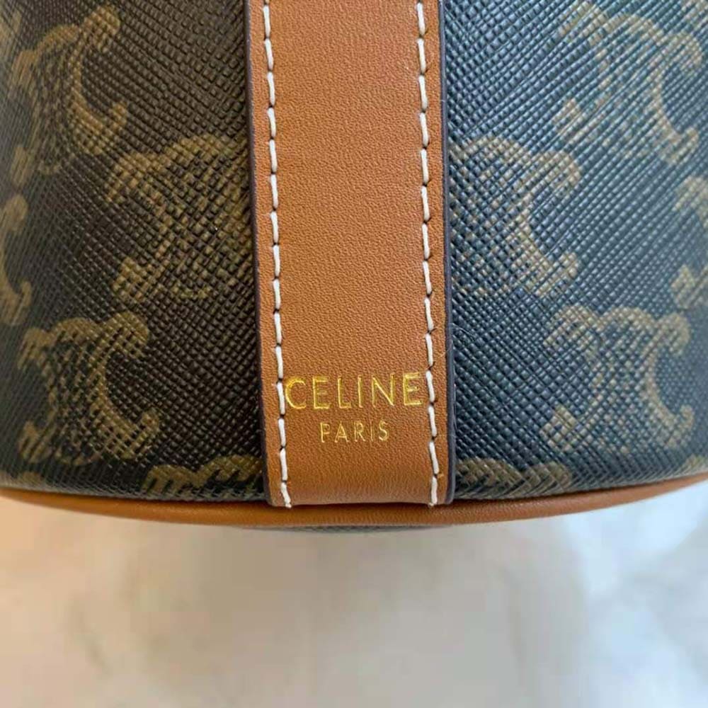 TÚI Celine Women Small Drawstring Bag in Triomphe Canvas