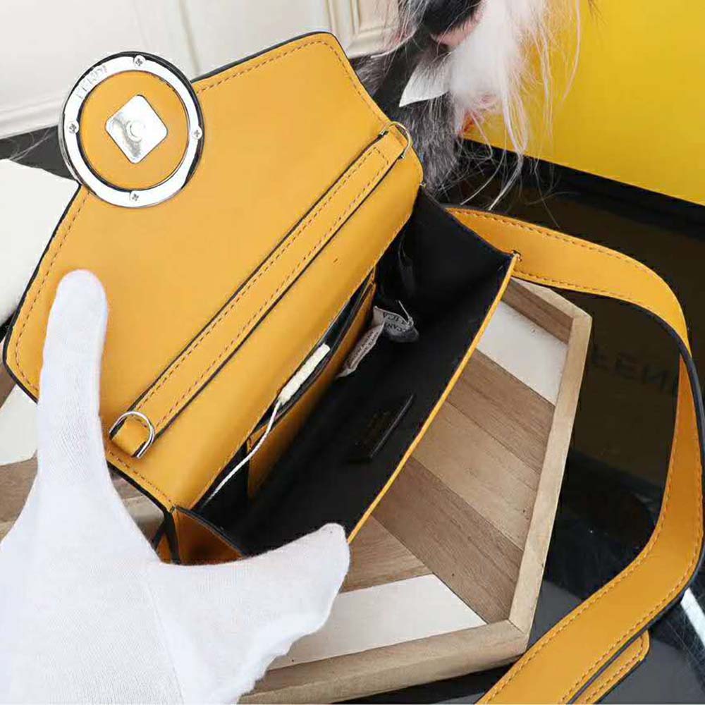 TÚI Fendi Women Belt Bag in Calf Leather-Yellow