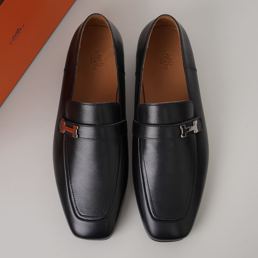 GIÀY HERMES GIOVANNI LOAFER BLACK AAA