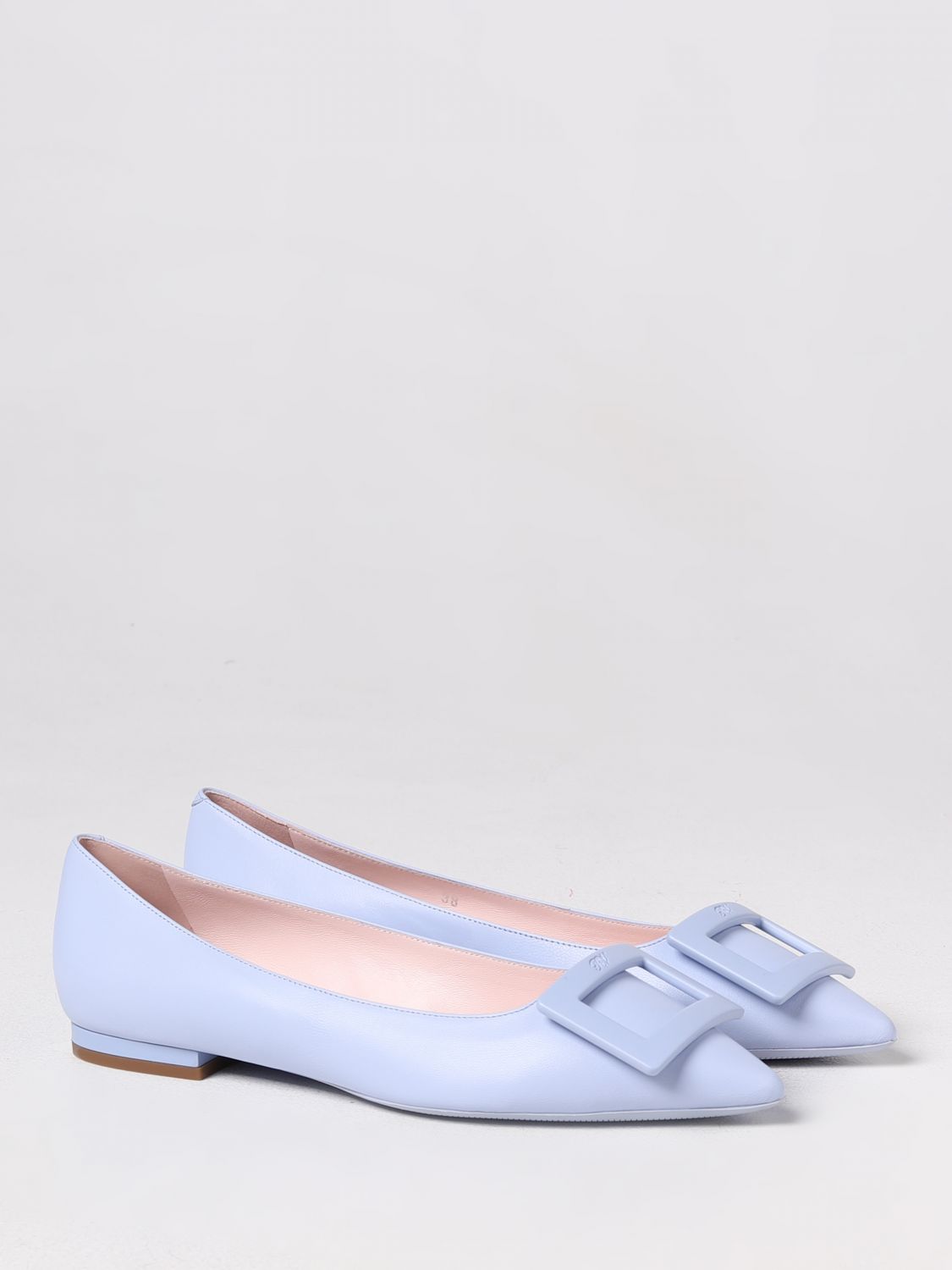 GIÀY ROGER VIVIER Sky Blue ballet flats shoes