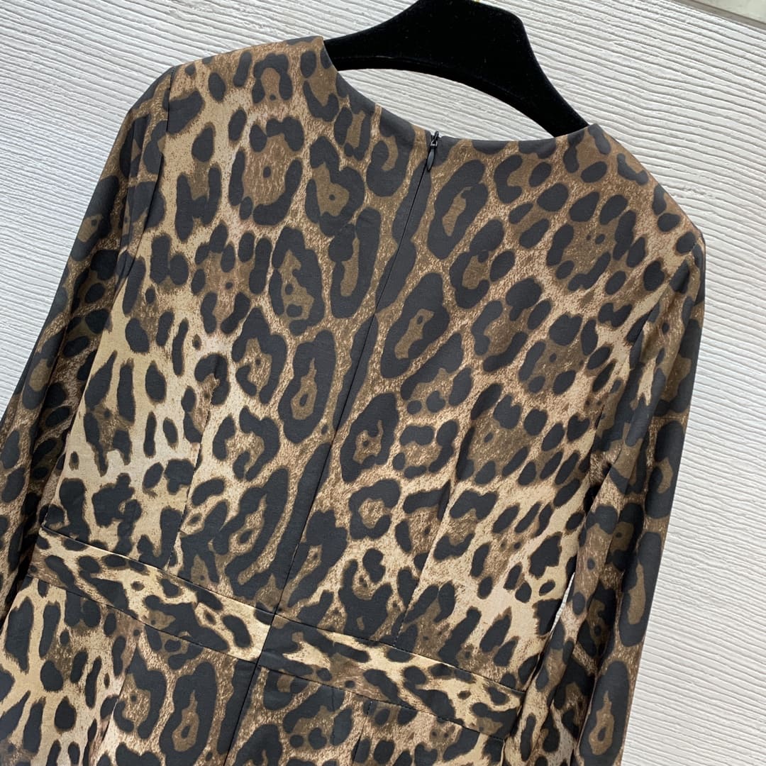 VÁY DOLCE & GABBANA Leopard Print Party Long Dress High Classy