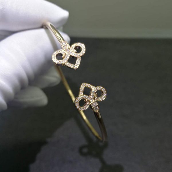 Vòng tay Tiffany & Co  Fleur de Lis Wire kim cương vàng hồng 18K