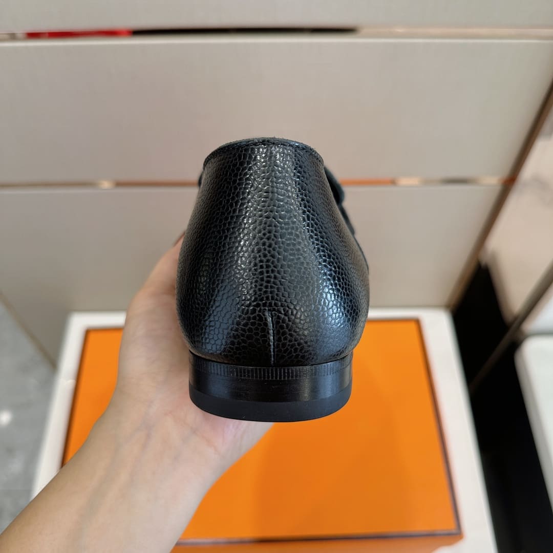 GIÀY HERMES GIOVANNI LOAFER BLACK AAA