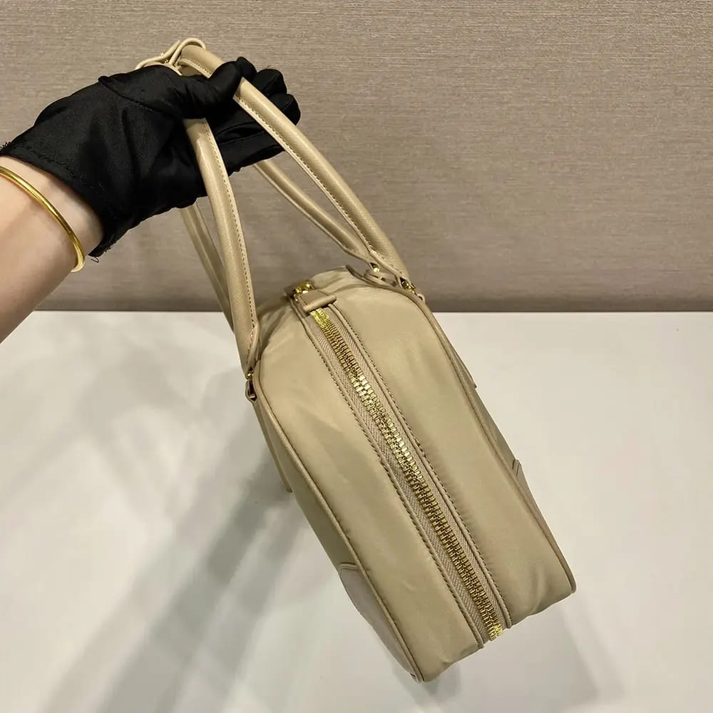 TÚI PRADA Women Re-Edition 1978 Medium Re-Nylon and Saffiano Leather Two-handle Bag-Sandy