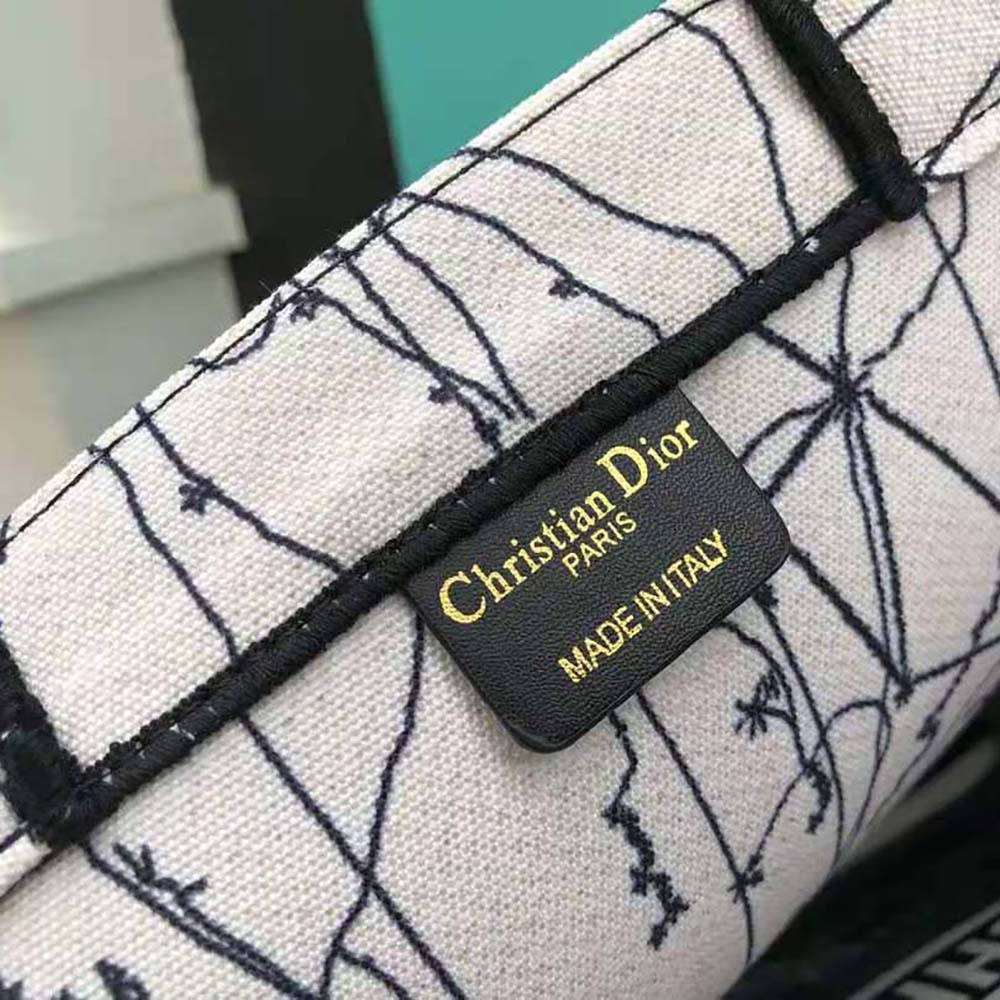 TÚI Dior Women Dior Book Tote Latte Multicolor Dior Zodiac Embroidery