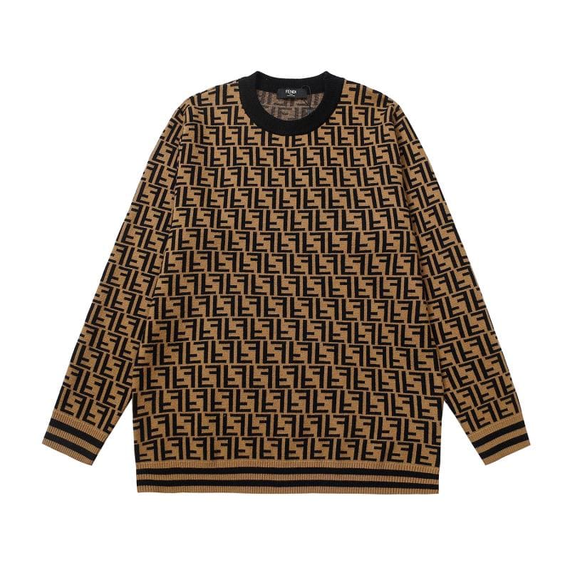 ÁO FENDI FF Brown and Black Sweater