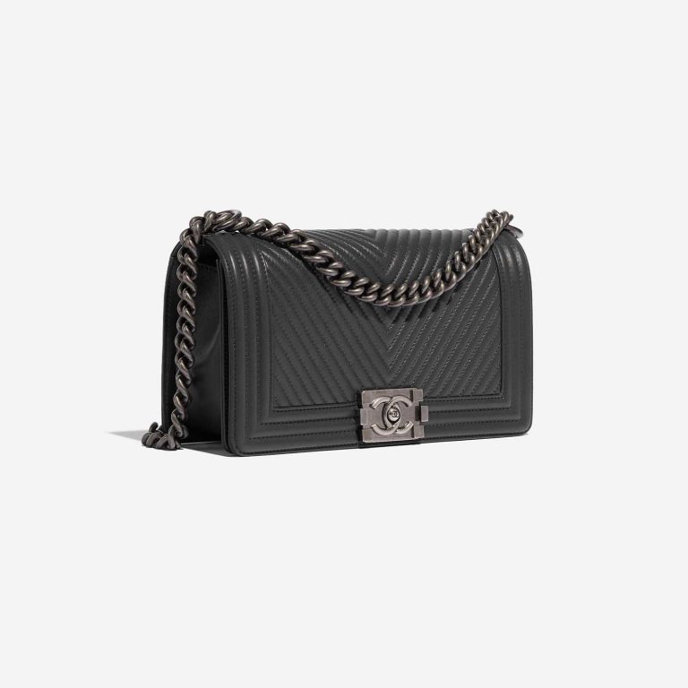 TÚI Chanel Boy Medium Lamb Dark Grey