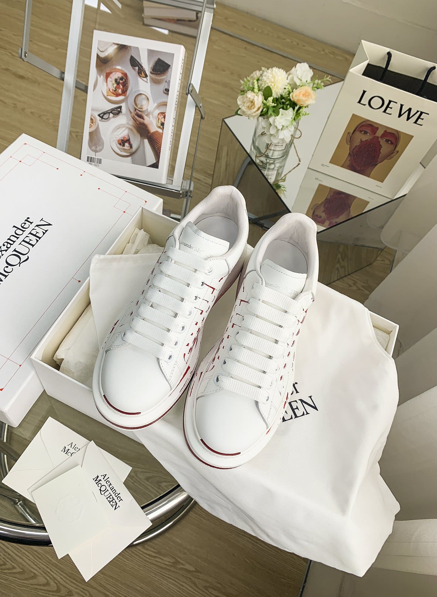 GIÀY ALEXANDER MCQUEEN SNEAKERS SHOES AAA UNISEX NAM VÀ NỮ DA BÊ HẢO HẠNG