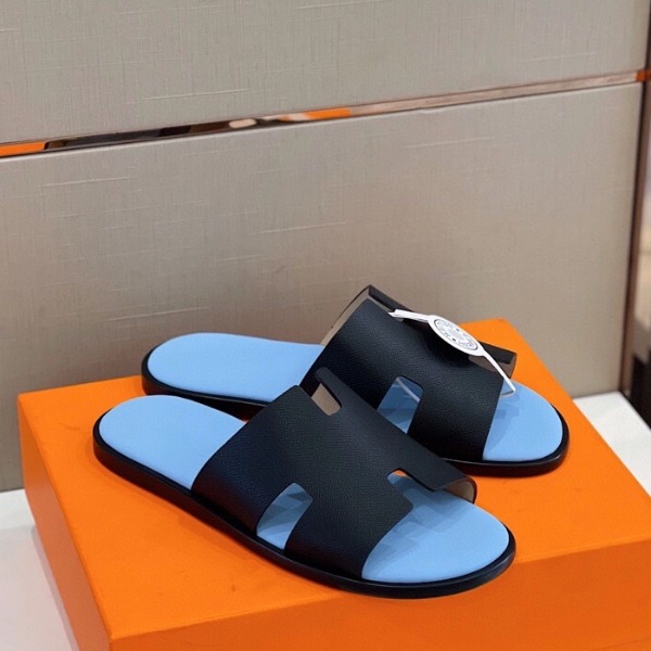 DÉP HERMES IZMIR BLUE BLACK SANDAL AAA