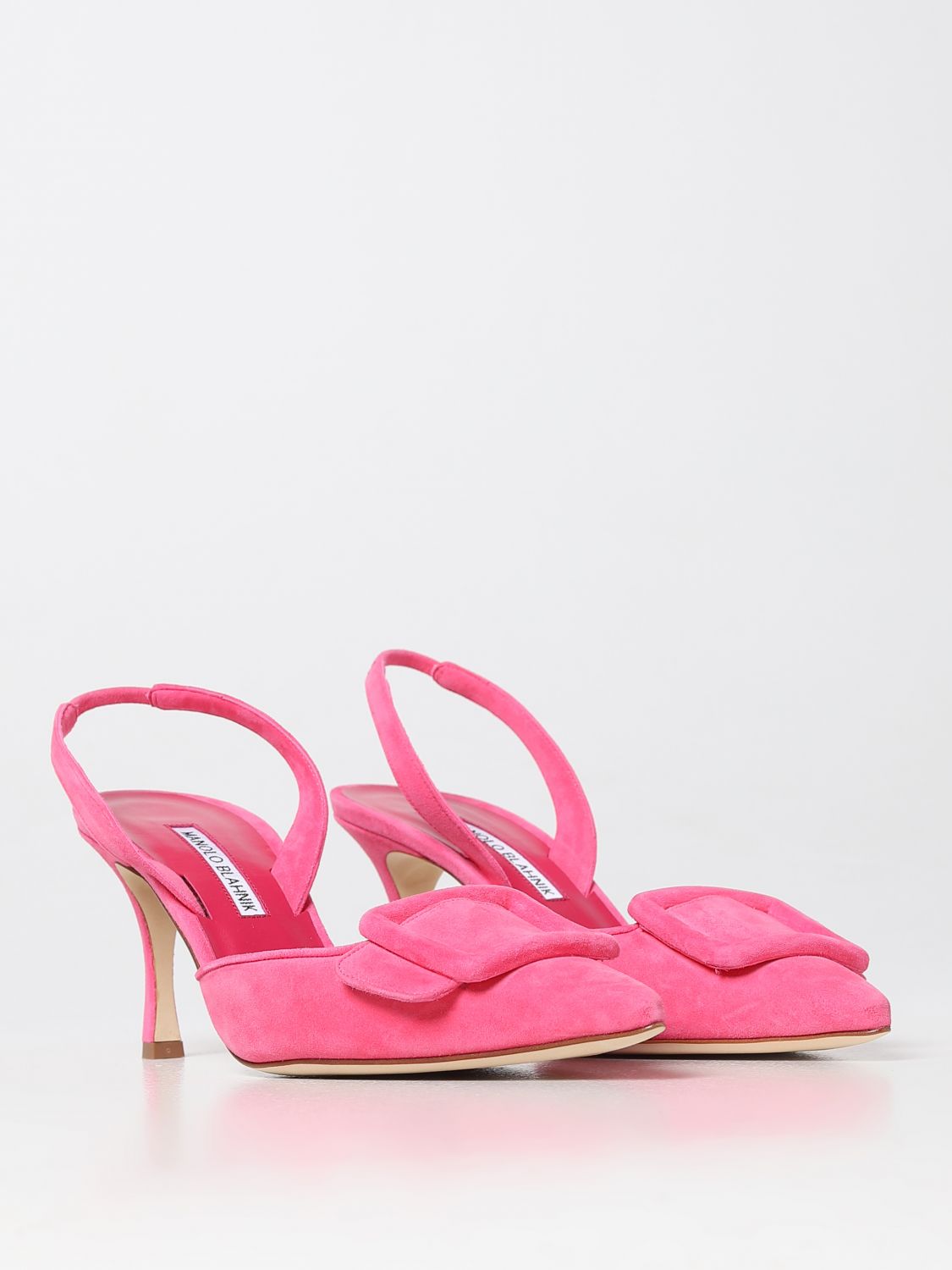 GIÀY MANOLO BLAHNIK Pink suede high heel shoes