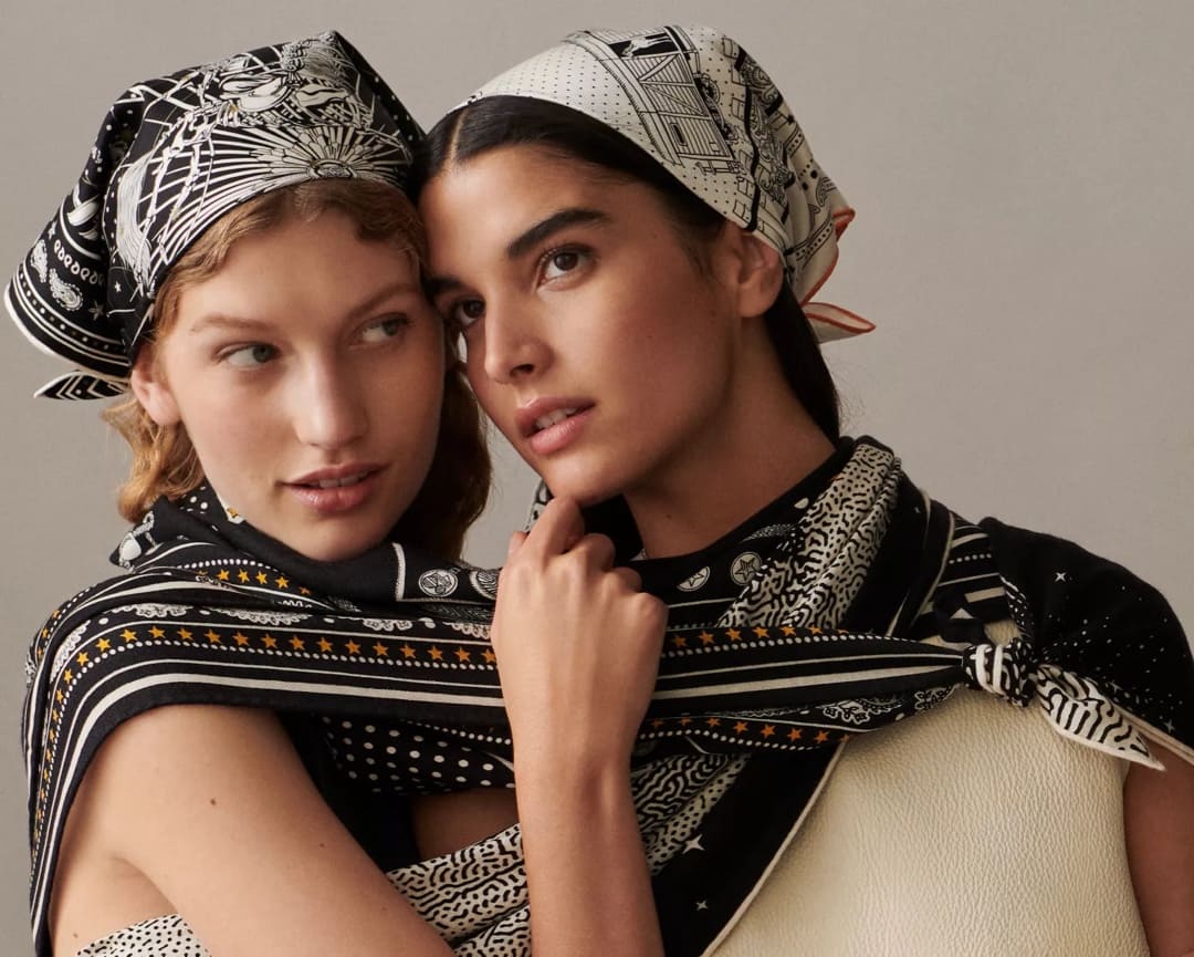 KHĂN HERMES H Family cashmere scarf