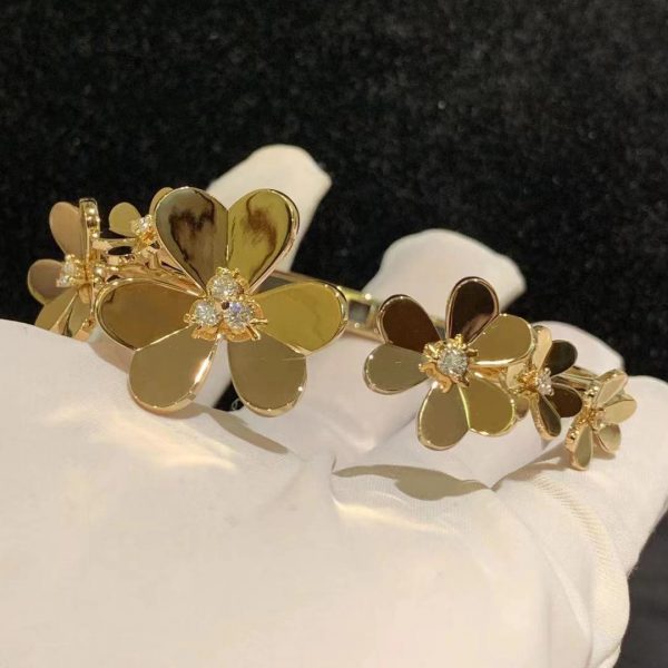 Vòng tay Van Cleef & Arpels Frivole Kim cương vàng vàng 18K