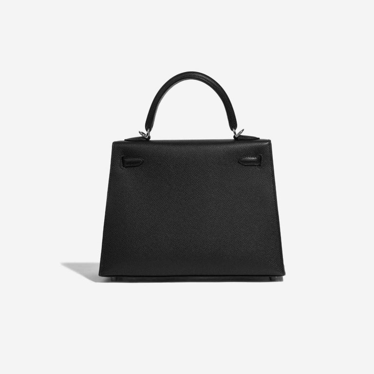 TÚI Hermès Kelly 28 Epsom Black Silver Buckle khóa trắng Epsom
