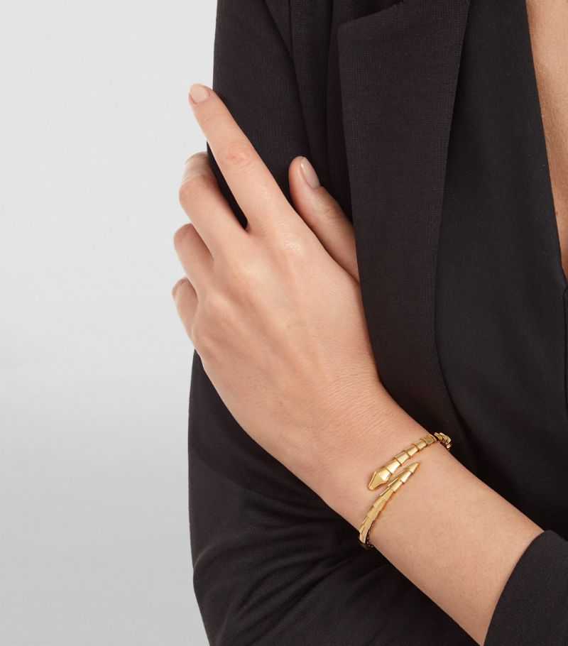 Vòng tay BVLGARI Yellow Gold Serpenti Viper Bracelet vàng vàng 18K