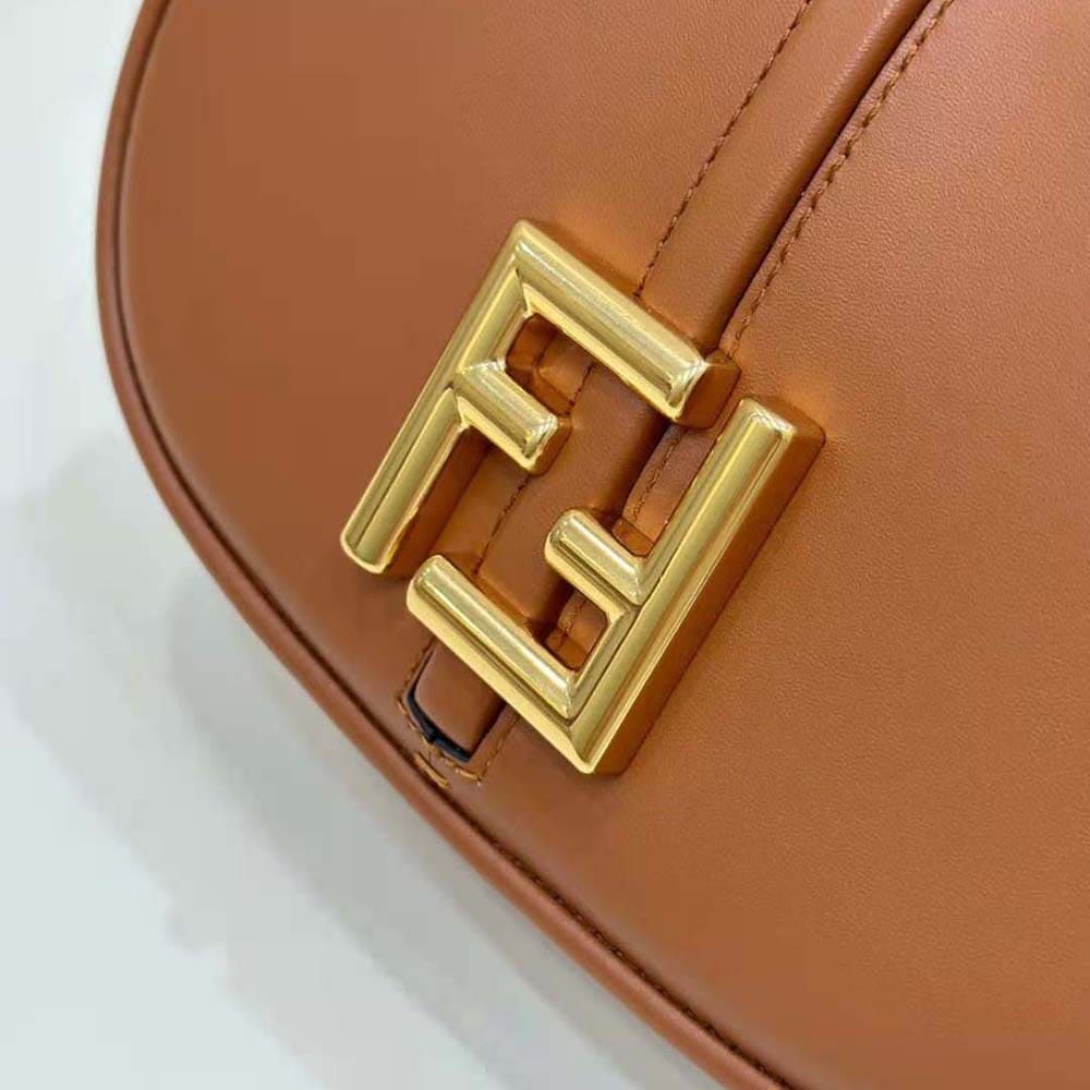TÚI FENDI Women C’mon Mini Brown Leather Bag