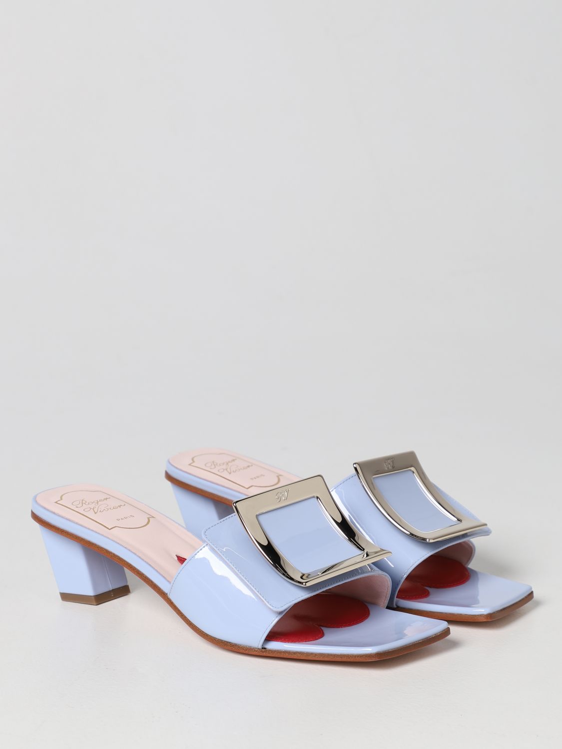 GIÀY ROGER VIVIER Sky Blue heeled sandals shoes