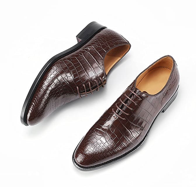 Giày Oxford Wholecut cổ điển bằng da cá sấu Alligator thủ công