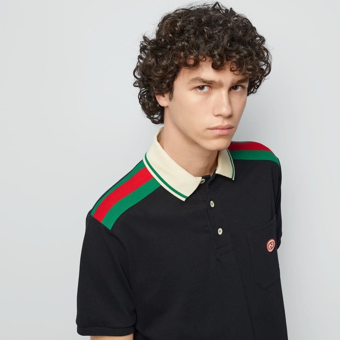 ÁO GUCCI GG POLO SHIRT MÀU ĐEN UNISEX