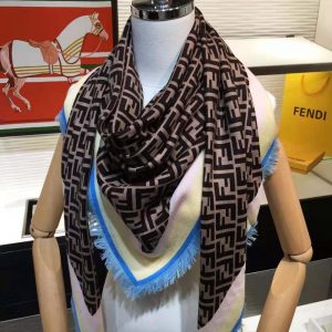 KHĂN Fendi Women Foulard FF Multicolor Silk Foulard