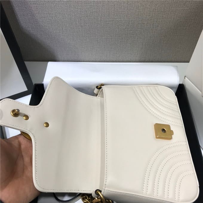 TÚI Gucci GG marmont mini top handle bag white Top Quality