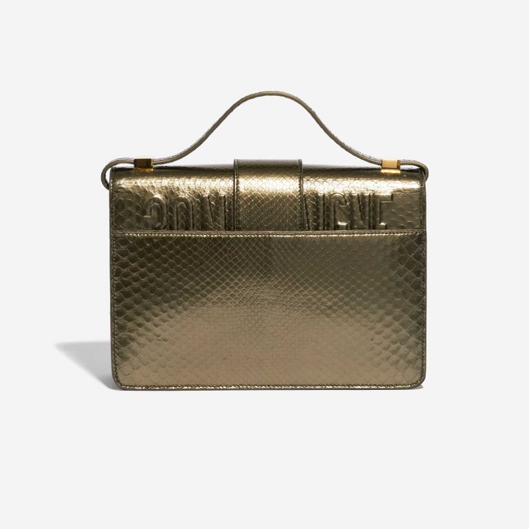 TÚI Dior 30 Montaigne Medium Python Green Metallic DA TRĂN